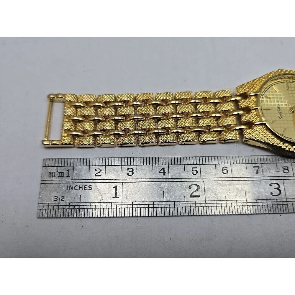 Oleg Cassini Womens Quartz Watch Gold Tone Mesh Bracelet Japan Movt New Battery